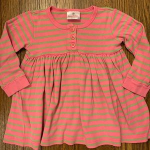Hanna Andersson pink/green striped play dress 
90